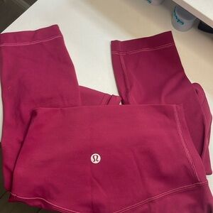 Red Lululemon leggings size zero